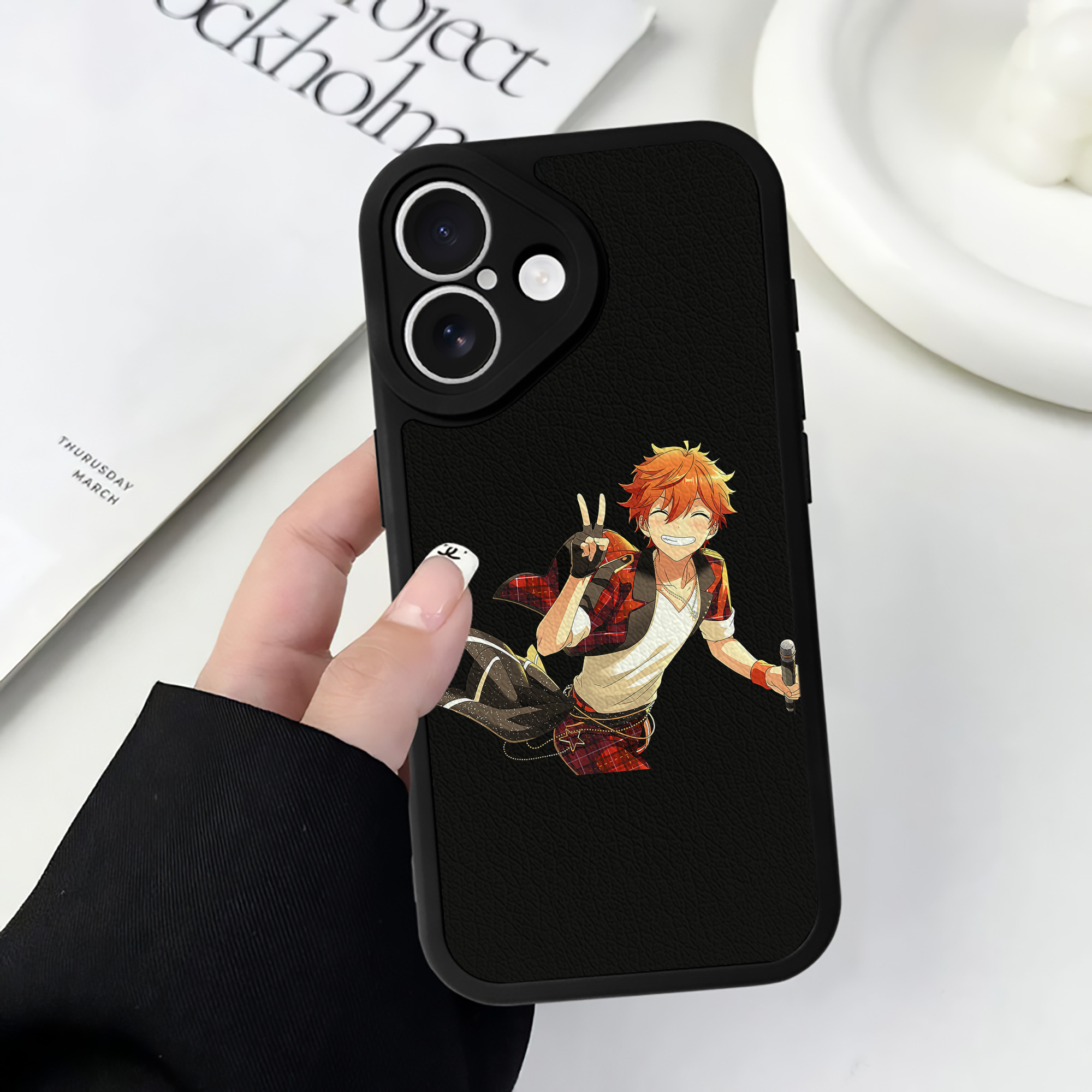 （画像用） あんさんぶるスターズ! Ensemble Stars 【iPhone 16シリーズ対応】シリコンスマホケース（レザー調） 材質：シリコン
